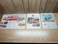 Lot of (3) 1957 AMC Rambler Hardtop Cross Country Custom Print Ads 