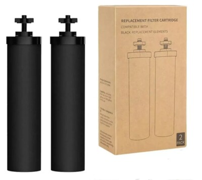 Black Berkey Compatible Filter Cartridge Replacement Elements BB9-2 New 2-Pk