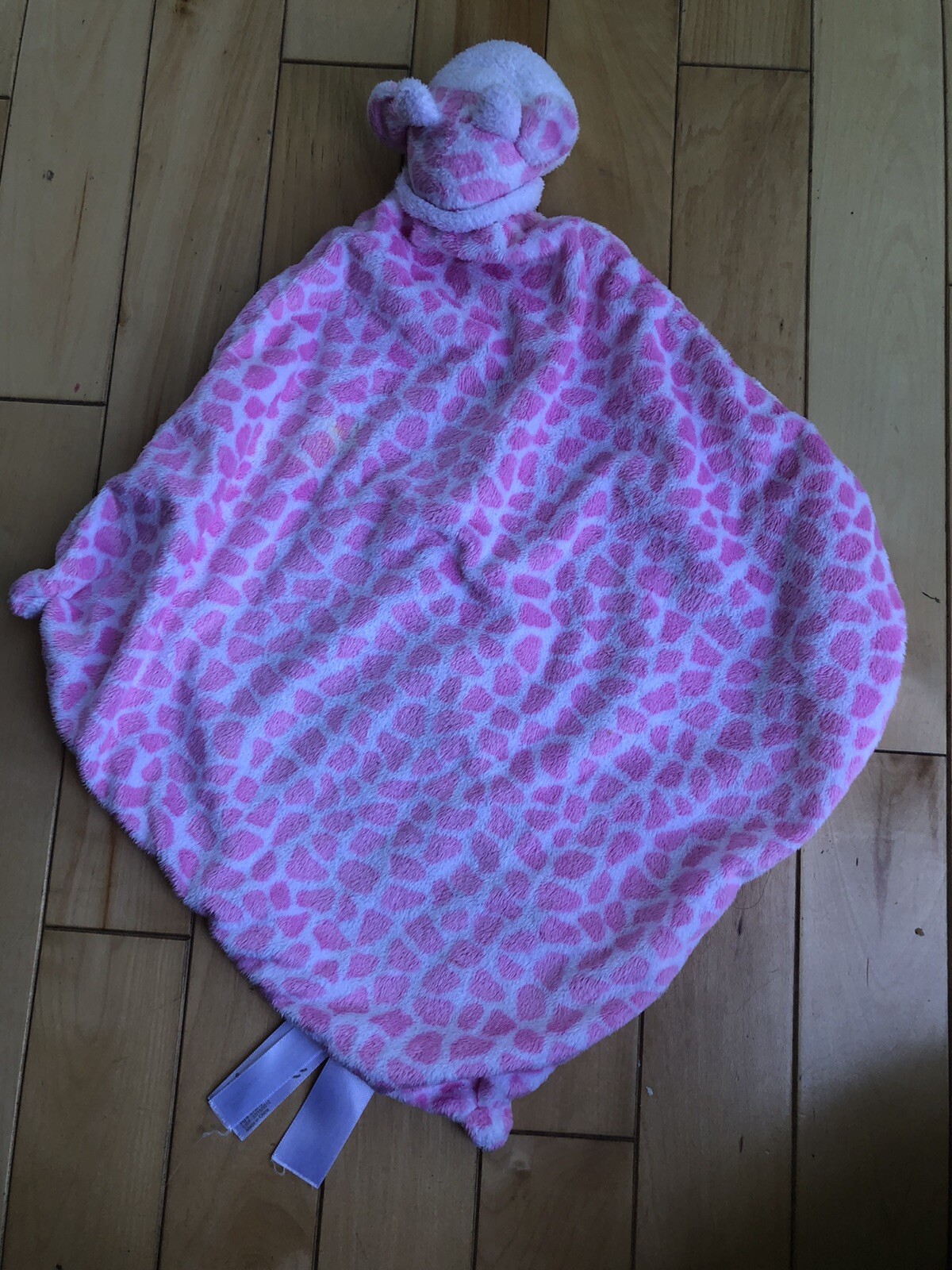 Angel Dear Giraffe Pink White Spotted Lovey Plush Security Blanket eBay