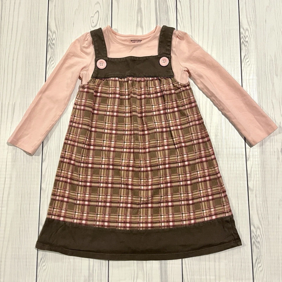 Lote de 2 zapatos de ballet a cuadros y denim rosa a cuadros talla 6 para niñas diseño Foto 2 de 4