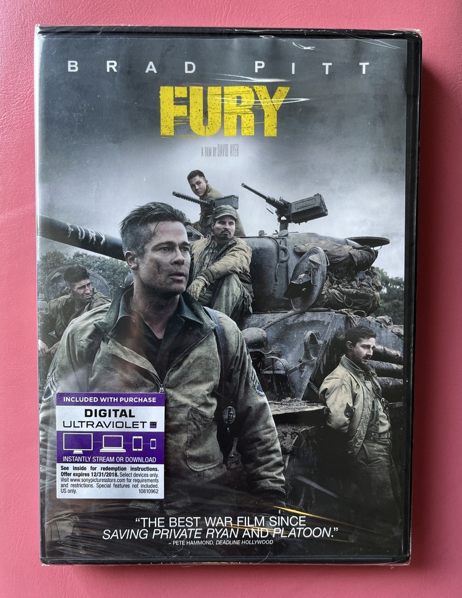 Fury (DVD, 2014) With Digital Code DVD Movie NEW SEALED