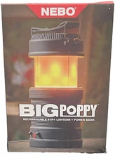 New NEBO BIG POPPY 4 in 1 Rechargeable LED Lantern & Flashlight part# 6908