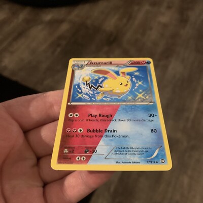shiny azumarill pokemon card value - - 35/147 - Rare - Reverse Holo Retreat Cost 2016 Pokemon Xy Steam Siege
