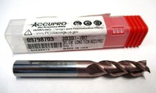Made in USA 09798703 3/8 x 1-1/8 x 3 3-Flute SE CC RH Carbide Square End Mill