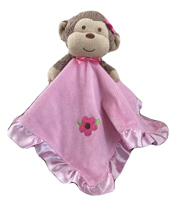pink monkey security blanket