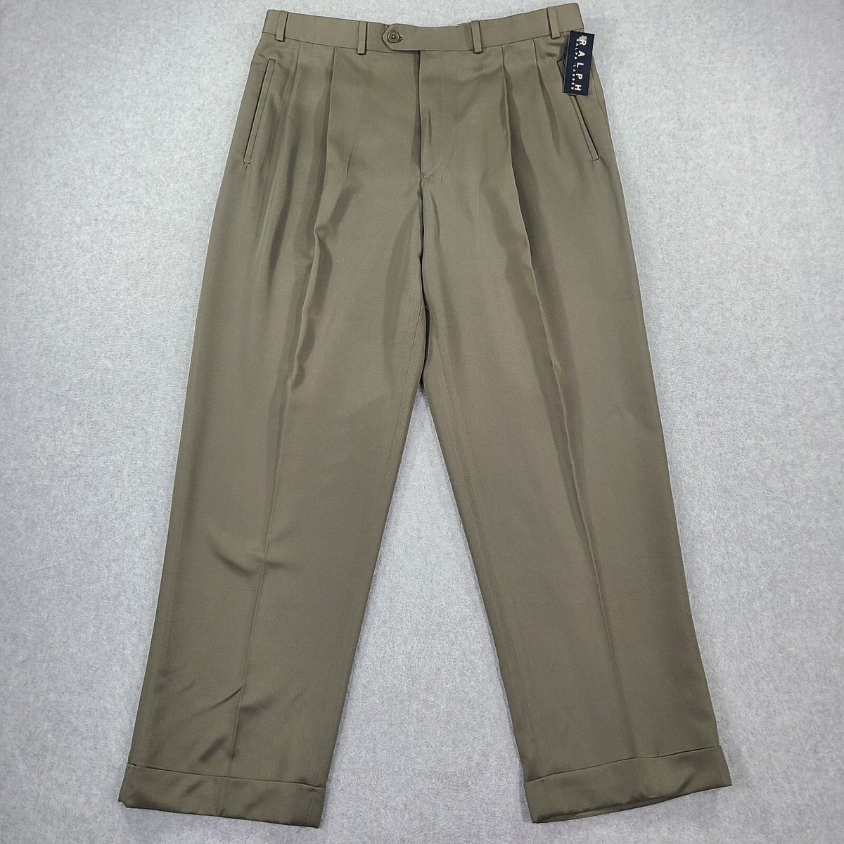 NOS Vintage 90s Ralph Lauren Pleated Dress Pants Mens Size 36x30