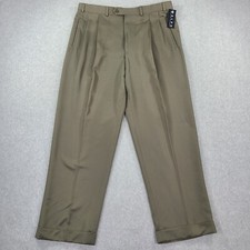 NOS Vintage 90s Ralph Lauren Pleated Dress Pants Mens Size 36x30 Olive Slacks