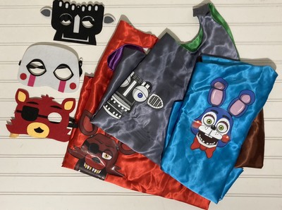 Set of 4 Capes with 3 Masks for Kids Five Nights at Freddy s DIY Dress Up Capes