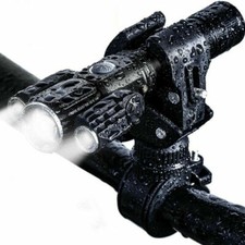 USB Rechargeable LED Bicycle Headlight Bike Head Light Front Lamp Set Cycling US