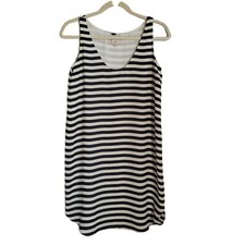 LOFT Dress Womens XS Stripe Sleeveless Tank Dress Scoop Neck 