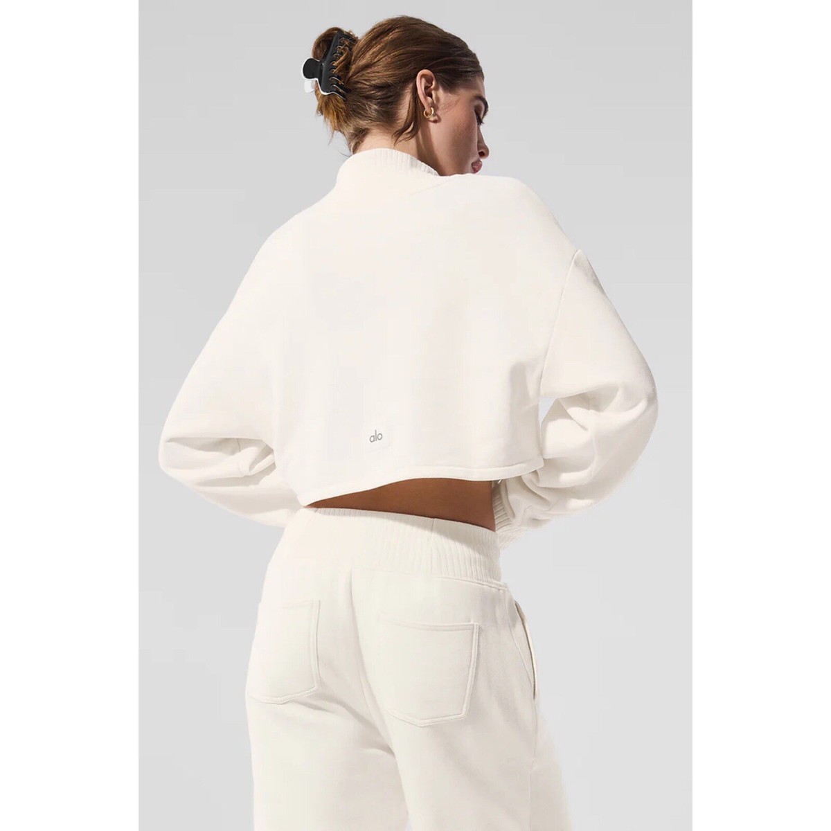 Alo Yoga Cropped Serenity Coverup Ivory S | eBay