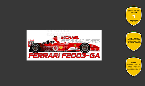 Michael Schumacher Ferrari Benetton F1 Stickers Vinyl 1991-2006 - Picture 15 of 17