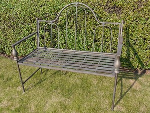 Rustic Metal Garden Bench Ebay