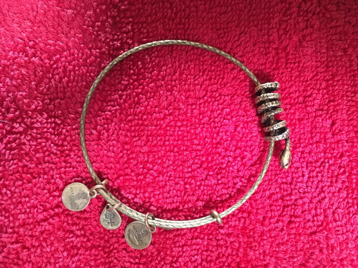 Alex and Ani Snake Serpent Coil Gold Wrap Bangle Bracelet Energy