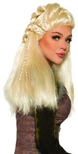 Viking Warrior Wig Medieval Fancy Dress Up Halloween Costume Accessory 2 COLORS