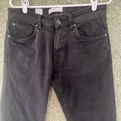 Celio C15 Jeans Mens 30 Black  Straight Fit Stretch Classic Smart Casual Denim