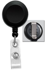 100 Black Badge Reel W/ Strap  Belt Clip 2120-3031-Q100