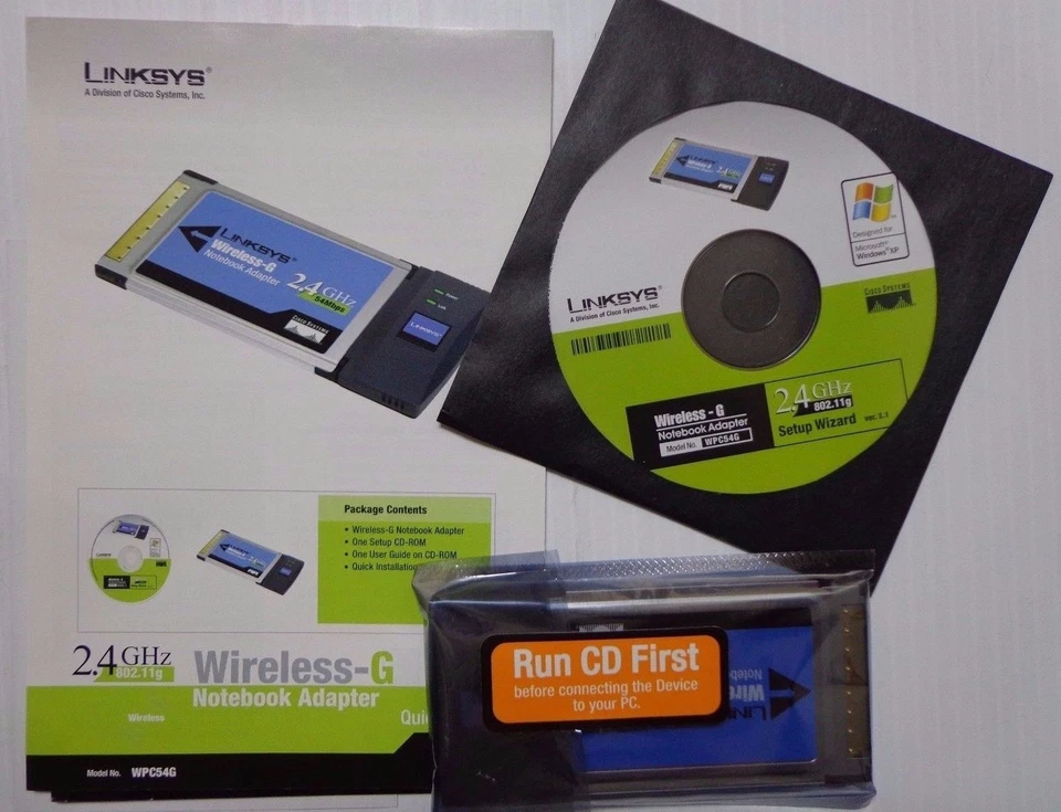 Linksys WPC54GS WiFi Wireless-G Notebook Adapter -15 - Image 3 of 4