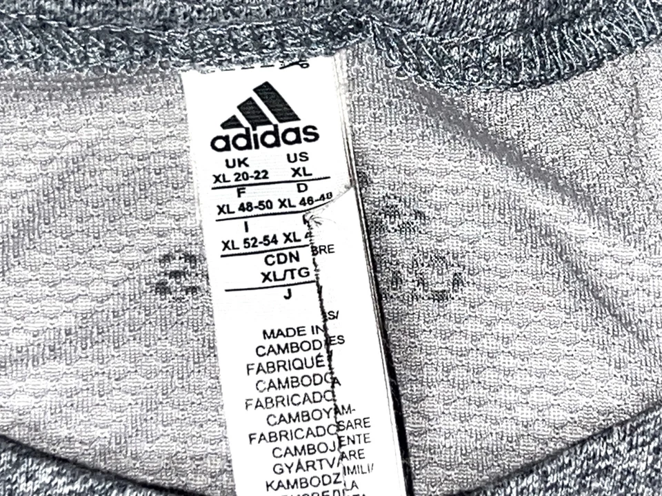 Adidas Climalite Heather Gray Sleeveless Cropped Crop Tank Top Breathable XL - Image 2 of 4