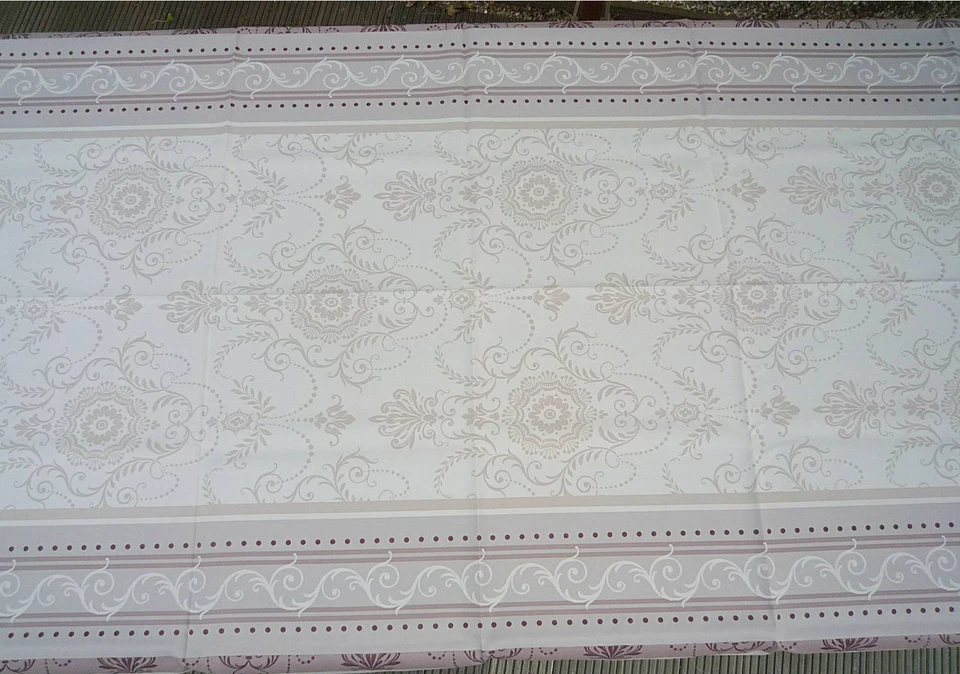 Tischdecke Provence 150x300 cm creme grau aus Frankreich pflegeleicht bügelfrei - Bild 4 von 4