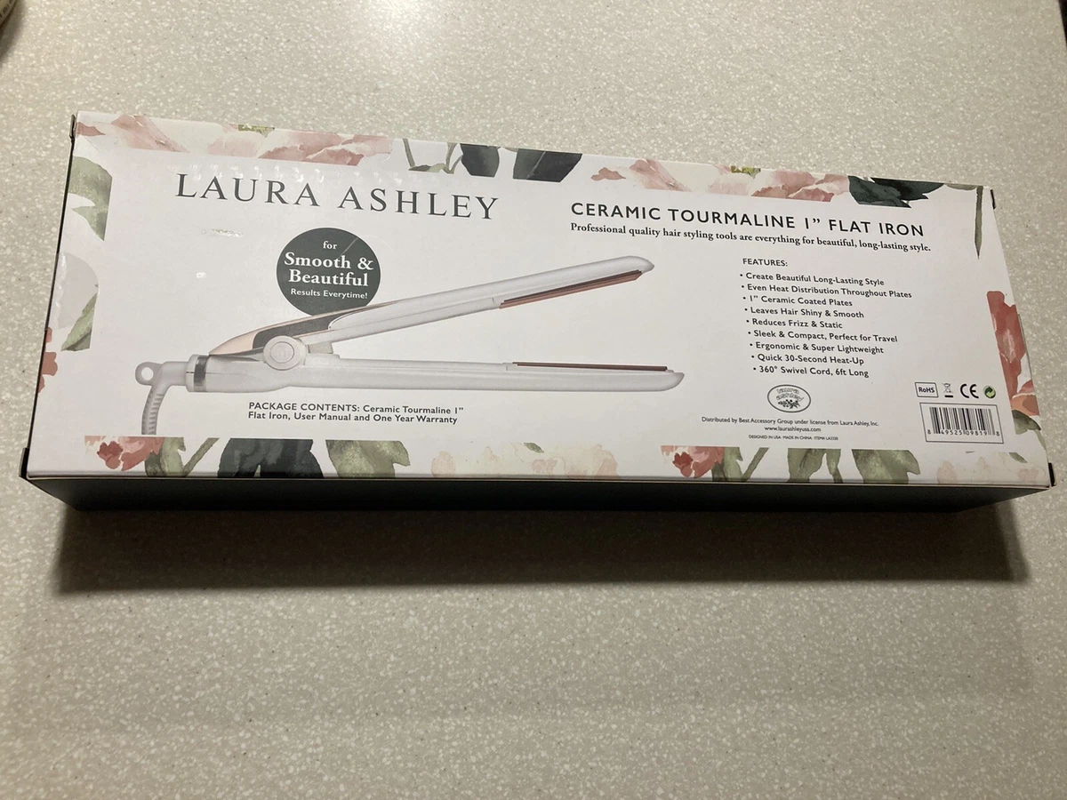Flat Iron Laura Ashley Ceramic Tourmaline 1 White eBay