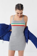 NWT Urban Outfitters Rainbow Striped Mini Dress Size XL