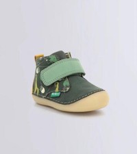 Kickers weiser Kinderschuh mit Riemchen - 202 (Khaki Aquatic Prints)