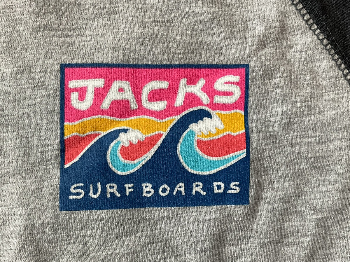 JACK'S Youth Large Gray Sleeve Shirt Casual Surf Surfboaders New