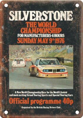 Silverstone Raceway Program Reproduction Metal Sign A1108