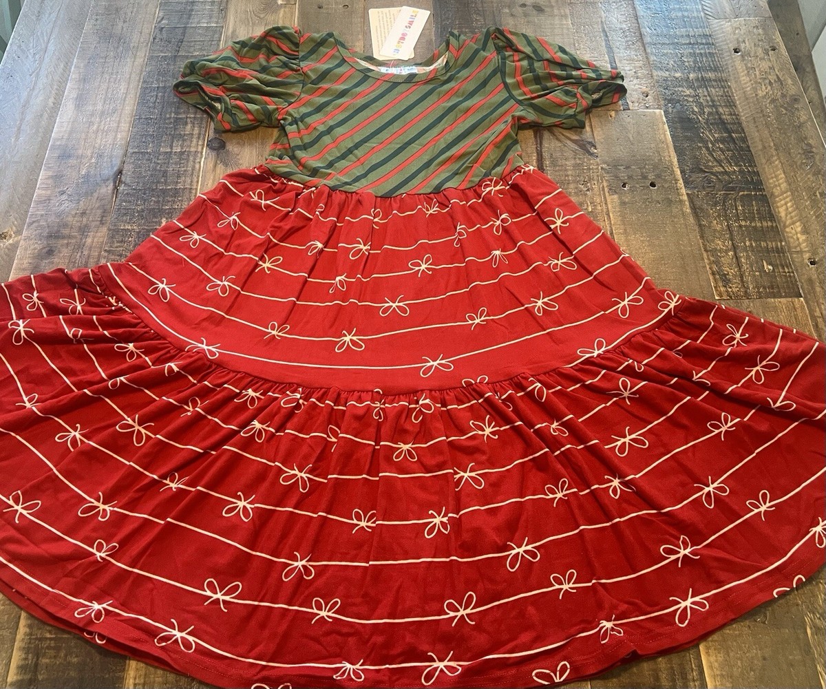 Dot Dot Smile size 8/10 Girls Christmas Tier dress New
