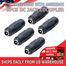 5x DC Coupler Female to Female F/F 5.5mm 2.1mm Barrel Jack Power Connector Plug
