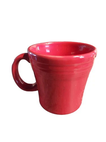 Vintage Fiesta Scarlet Red Coffee Mug 15oz 2004 Homer Laughlin Tea Cup