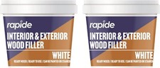 2 x 470g White Wood Filler Repair All purpose Smooth Finish Two Part Surface