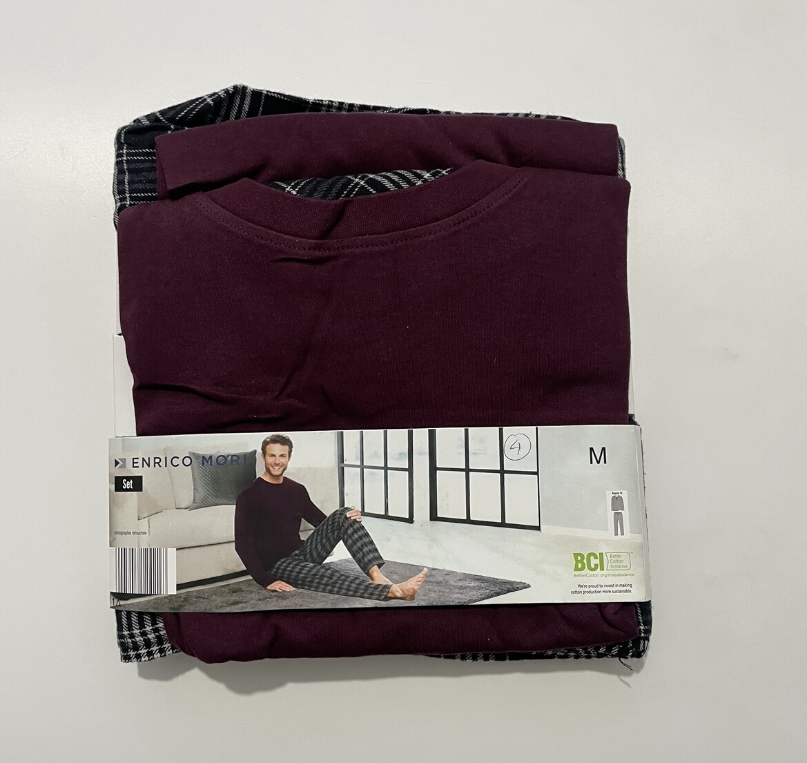 Men's Pyjamas Set Long Sleeve Top & Checked Bottoms New Soft Cotton PJs M-2XL image 10