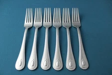 6 Salad Forks Lenox FRENCH PERLE 18/10 Stainless Vietnam NEW 7 1/4"