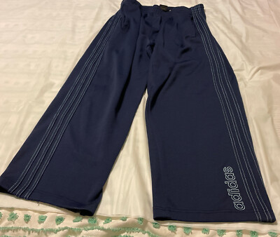 Men's Adidas Essentials 3-Stripe Embroidered Logo Blue Sweatpants Size L