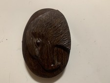 Wooden Belt Buckle Hand Made Eagle Head