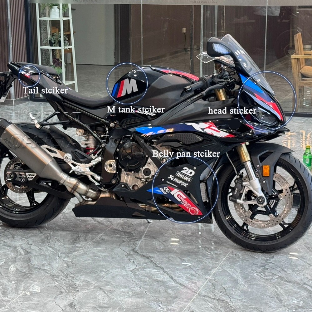 S1000RR 2023 Accessori Moto Adesivo Decalcomania Per BMW S1000RR 2019 2020 2021 2022 2023 Adesivo Testa Nuovo Disegno RR S 1000 RR - Foto 9