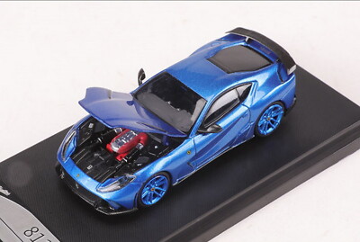 Stance Hunters 1/64 Ferrari F12 TDF Blue Diecast Car Model Toy