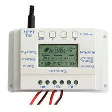 LCD Display 12V/24V Solar Panel Battery Regulator Charge Controller T20 T30 T40