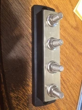 terminal hd block 4 post 5/16  5.7/8 long x1.1/2  1/4 mounting bar