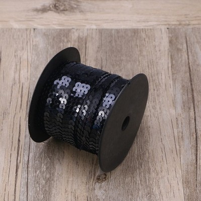  6mm Spangle flache Paillette Paillette String Ribbon Applique für DIY Kleidung