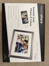 PhotoShare 10 Smart Digital Picture Frame Chrome Finish Wifi Touch Screen 16GB