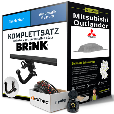 Anhängerkupplung BRINK abnehmbar für MITSUBISHI Outlander +E-Satz NEU ABE PKW