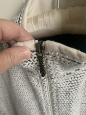 Weird Fish Macaroni Top Size XL Cream Full Zip Jacket front Pockets