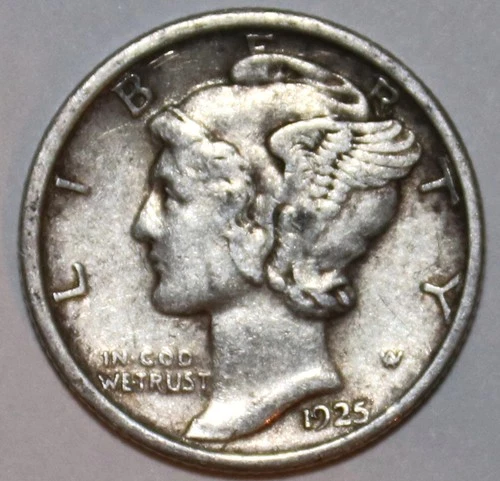 1925-P Mercury Dime - VF/XF - #1575ED - FREE SHIPPING