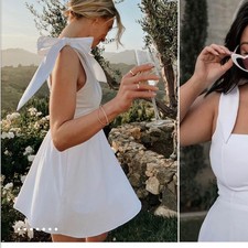 Show Me Your MuMu Claire mini dress White Mini Dress shoulder ties M