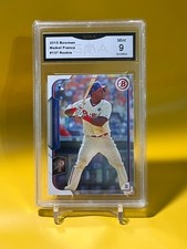 2015 Bowman # 137 Maikel Franco Phillies Rookie Baseball Card Graded GMA 9 MT. rookie card picture