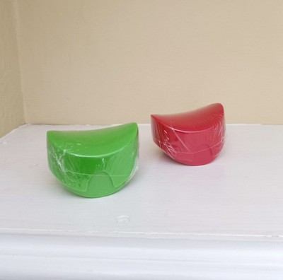 2 x Pringles Pop Box Snack Topf Töpfe Vintage grün und rot neu versiegelt