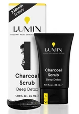 Lumin - Charcoal Scrub Deep Detox for Men - Face Cleanser for Men, Pre Shave ...